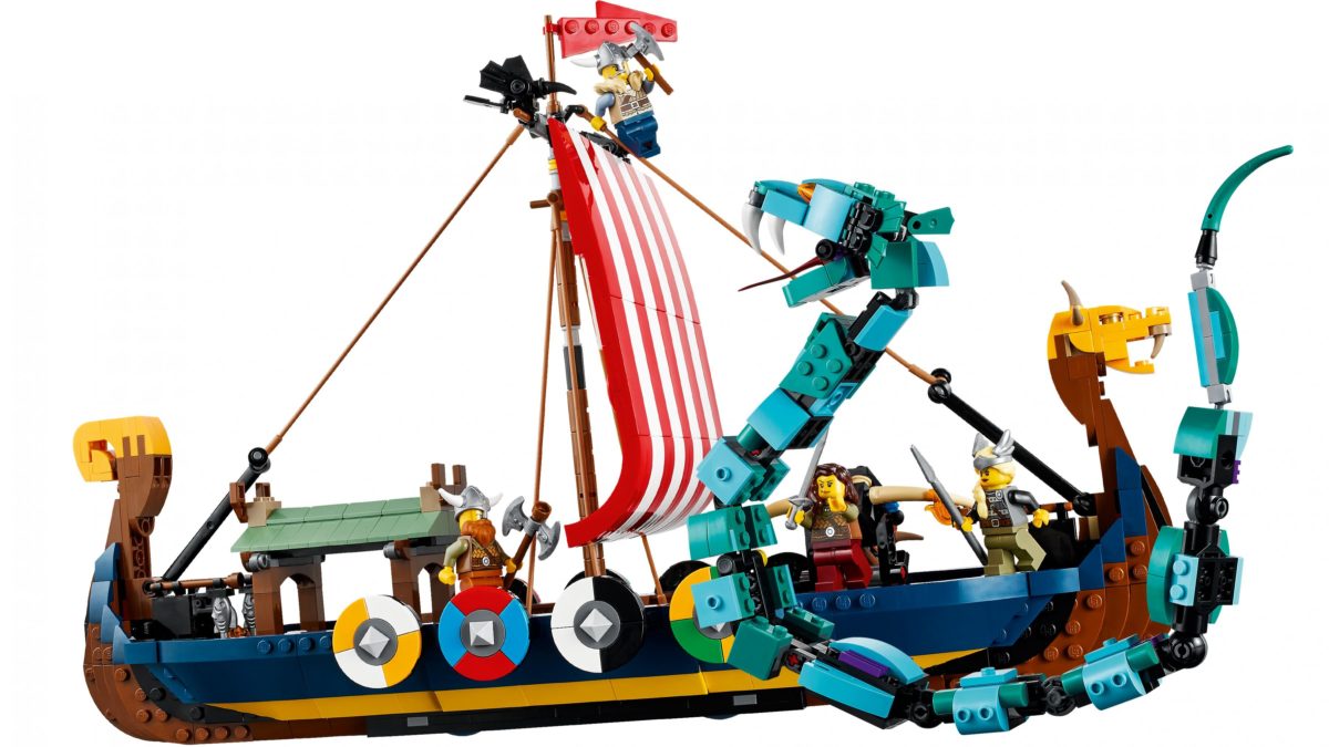 LEGO 31132 Viking Ship and the Midgard Serpent sailing into stores
