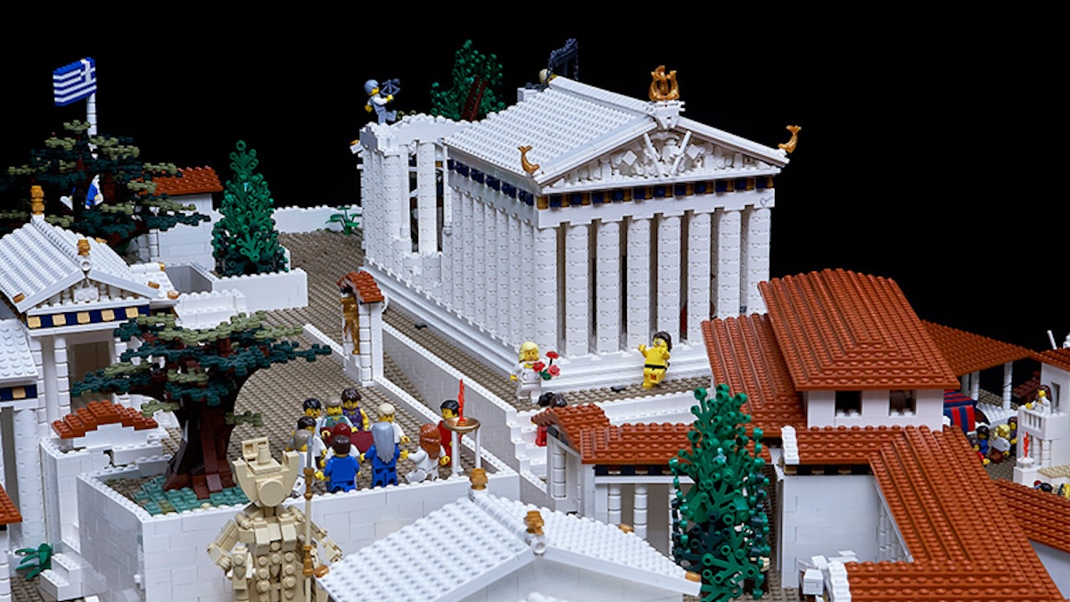 Unexpected LEGO minifigure makes an appearance in brick-built Parthenon