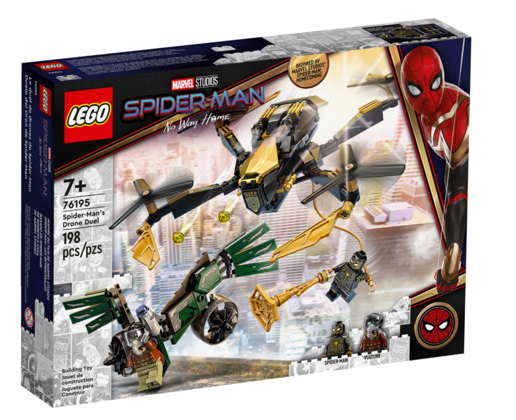 LEGO Marvel 76195 Spider Mans Drone Duel box