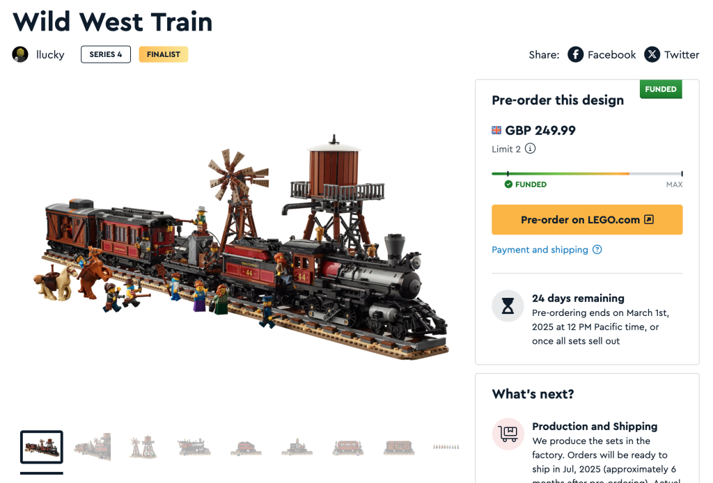 BrickLink Designer Program Series 4 Wild West Train Feb 5 sales 1024x694