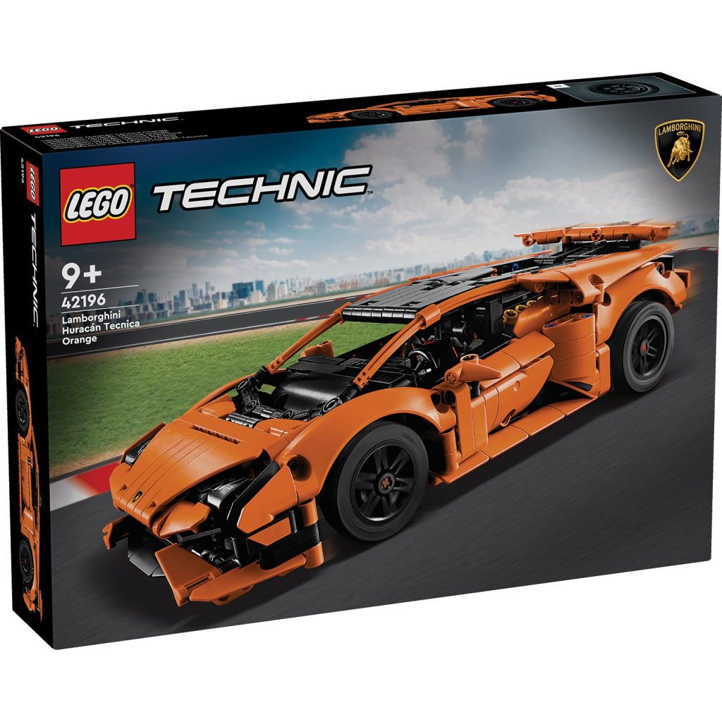 LEGO Technic 42196 Lamborghini Huracan Tecnica Orange box front 1024x1024
