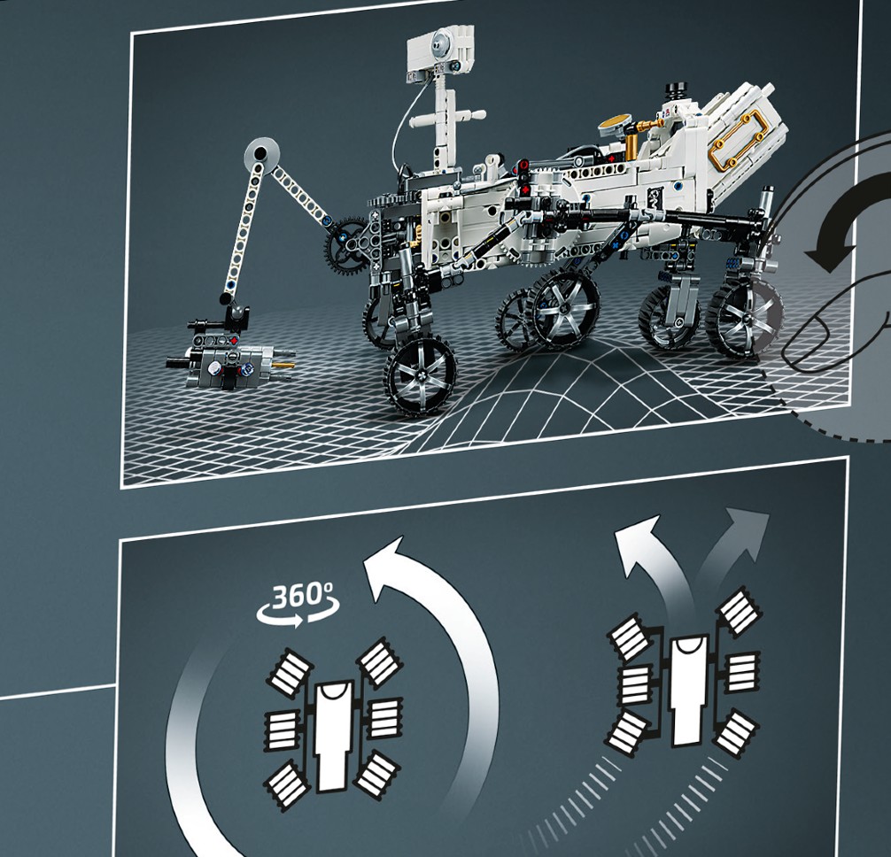 42158 NASA Mars Rover Perseverance turning 1