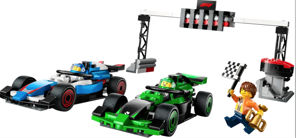 LEGO City 60474 F1 Grid with VCARB Sauber Race Cars 1 1024x479