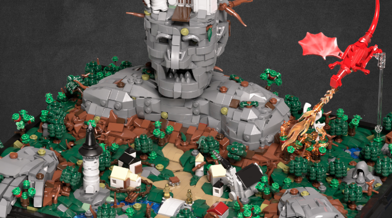 This LEGO microscale fantasy build is anything but micro